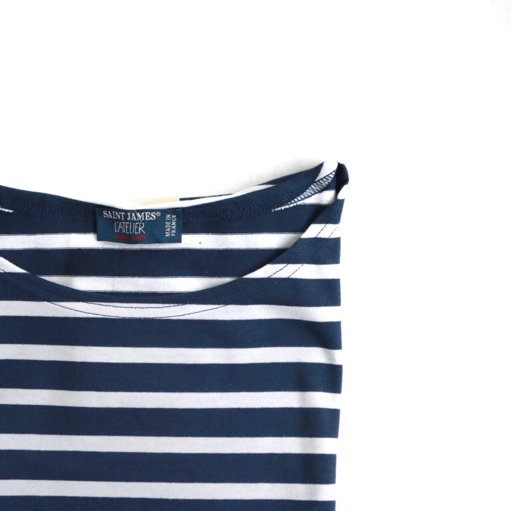 Tシャツ・カットソー SAINT JAMES Embroidered Cotton Minquiers Modern T-Shirt SAINT JAMES tシャツ セントジェームス マンキエモダン ボーダー
